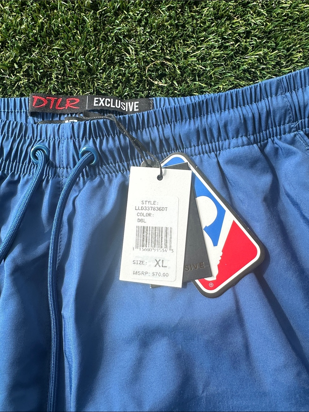 Blue Dodgers Embroidered Men’s Athletic Shorts - Picture 2 of 5